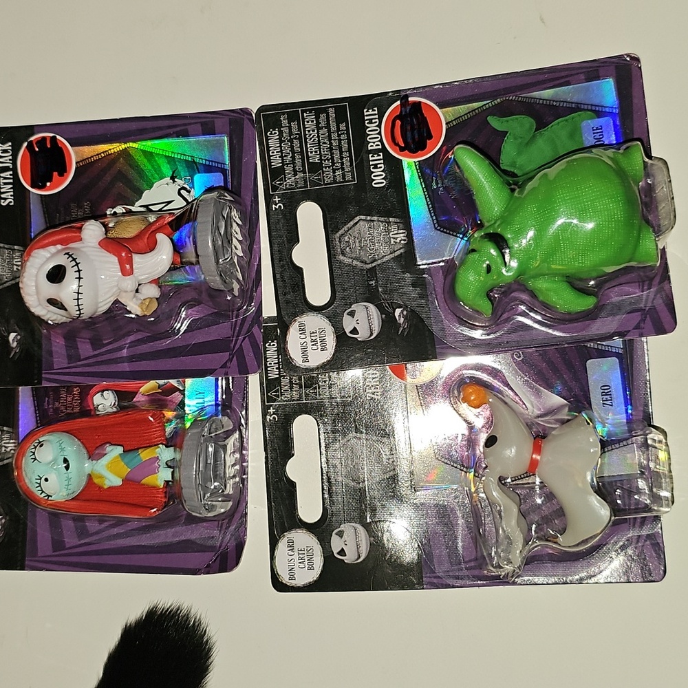 Nightmare Before Christmas Figurine Set 4pc Santa Jack Zero Sally Oogie Boogie